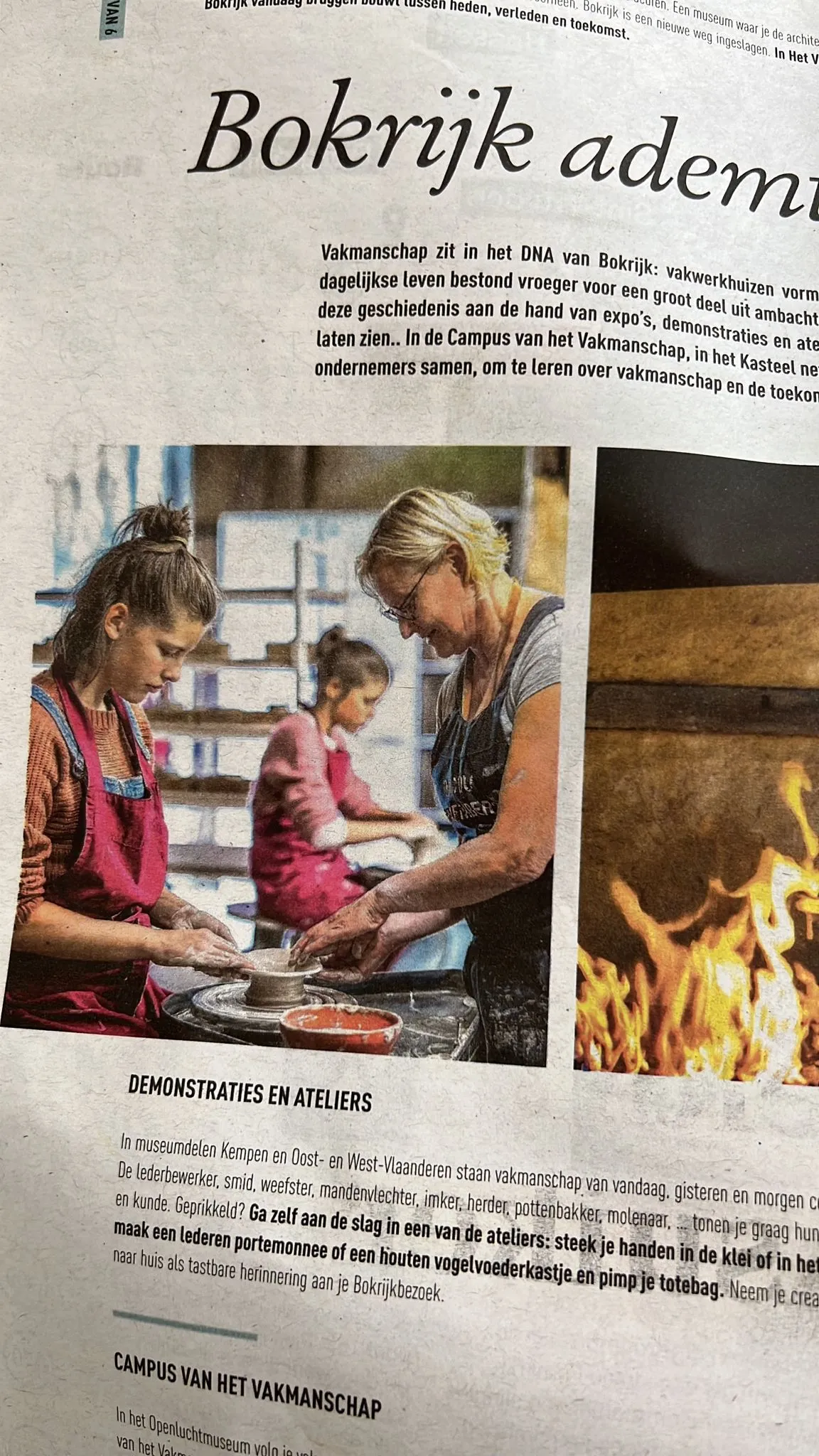 In de pers: vakmanschap in Bokrijk